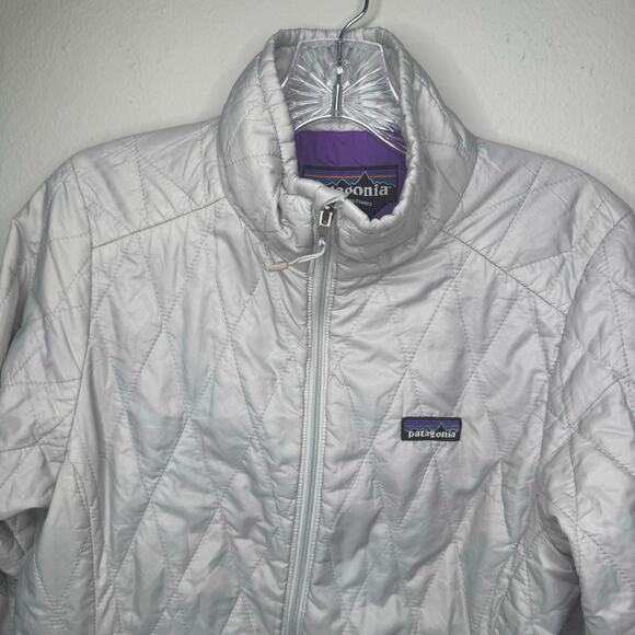 Patagonia Nano Puff Jacket Women’s Small Silver Gray Quilted Insulated - Picture 2 of 11